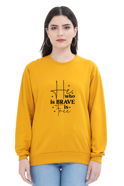 Women and Girl's Sweatshirt Mustard Yellow