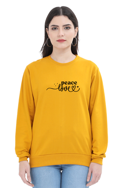 Women and Girl's Sweatshirt Mustard Yellow