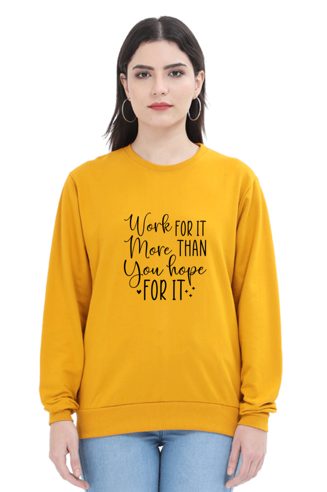 Women and Girl's Sweatshirt Mustard Yellow