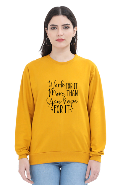 Women and Girl's Sweatshirt Mustard Yellow