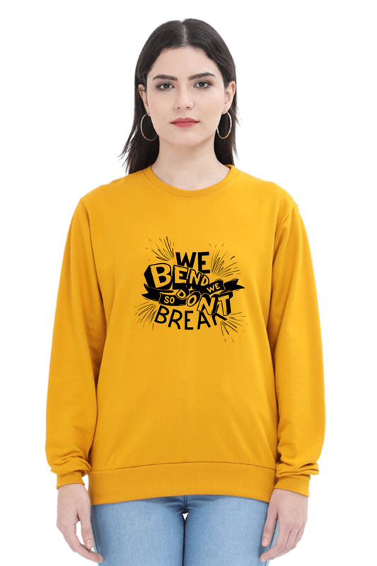 Women and Girl's Sweatshirt Mustard Yellow