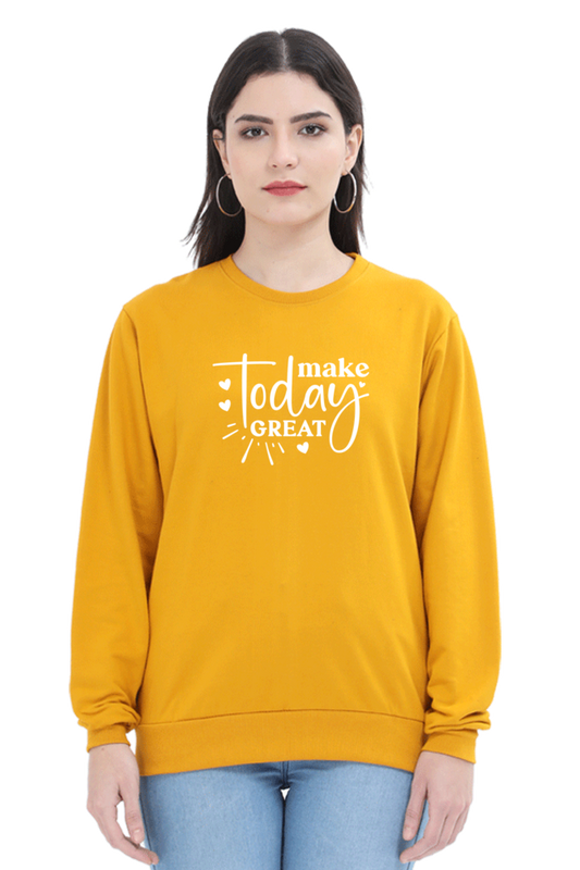 Sweatshirt For Girls and Women Mustard Yellow