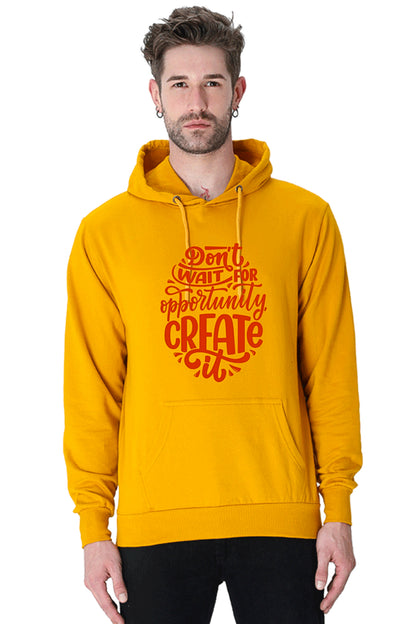 Hoodie Sweatshirt - Dont Wait For Opportunity Create red print