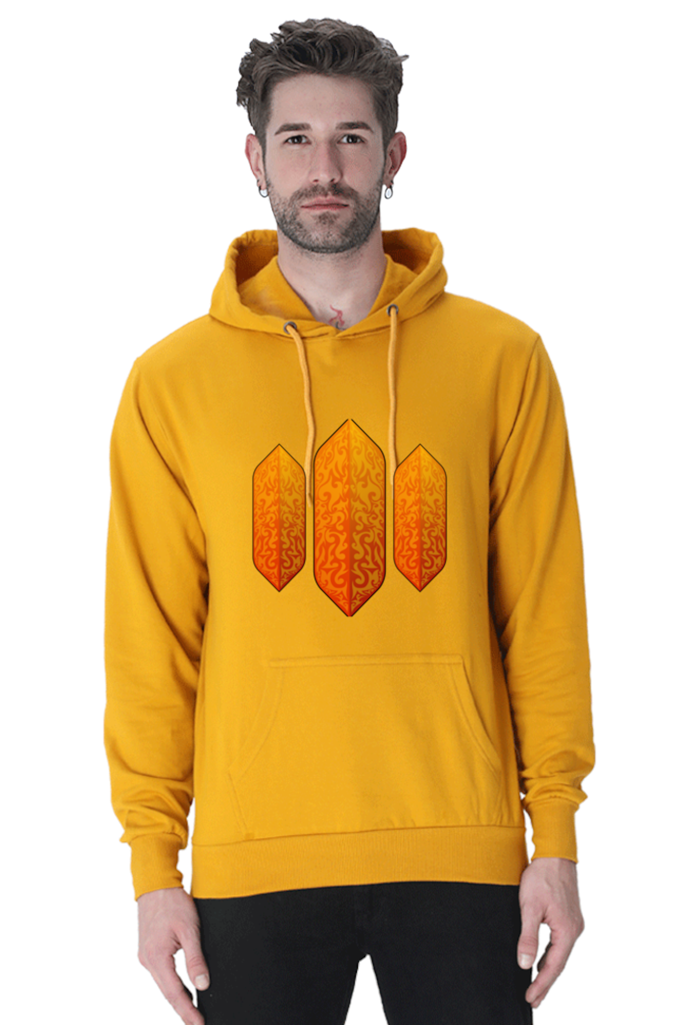 Hoodie Sweatshirt - 3 block design