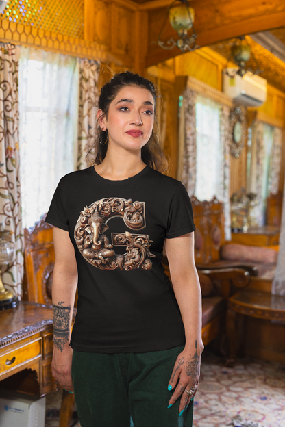 Stylish G Alphabet Ganesh Chaturthi Women T Shirts