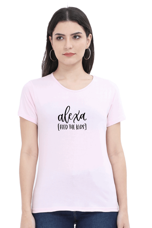 Alexa T Shirts For Women Light Baby Pink