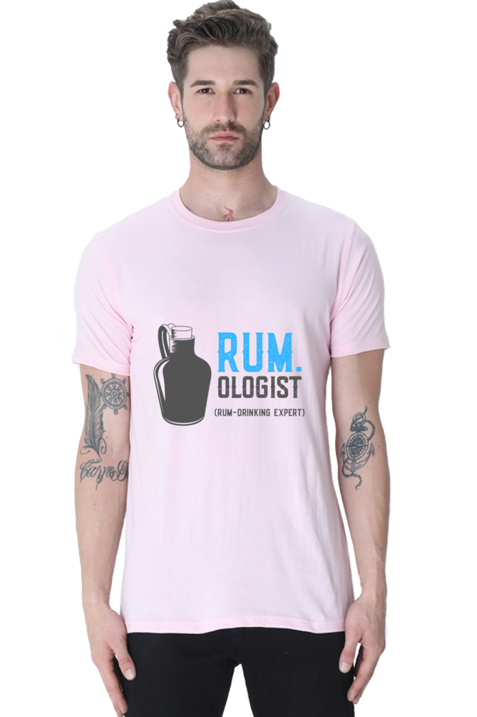 Rum - Ologist Men's T Shirt Light Baby Pink