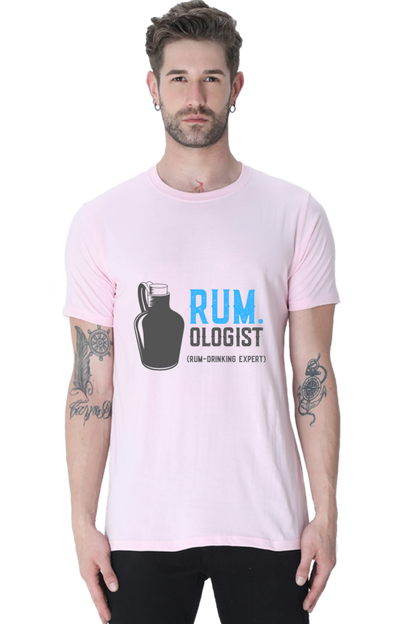 Rum - Ologist Men's T Shirt Light Baby Pink