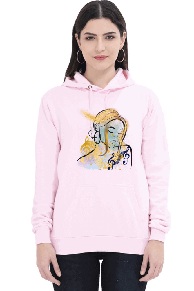 "Divine Elegance" Unisex Hoodie For Women and Girls Light Baby Pink