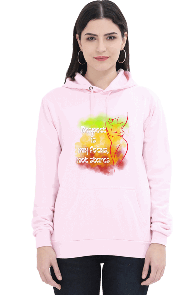 "Elegance Unveiled" Unisex Hooded sweatshirt for Girls and Women Light Baby Pink