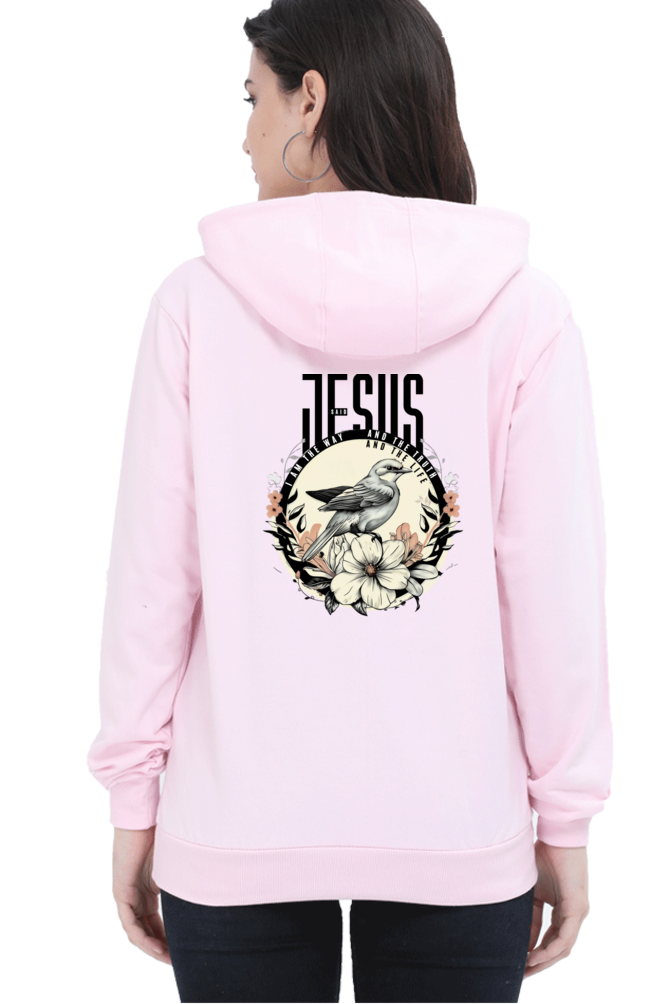 Girls & Women Hoodie Light Baby Pink