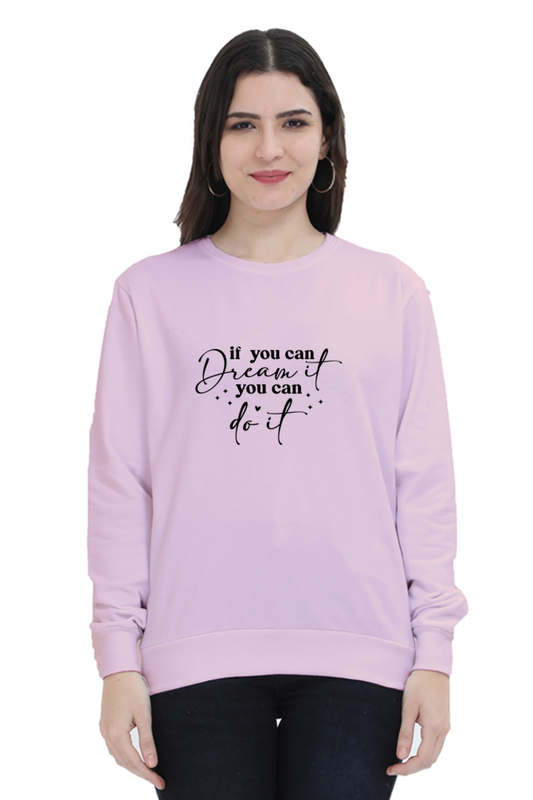 Sweatshirt For Women and Girl's Light Baby Pink