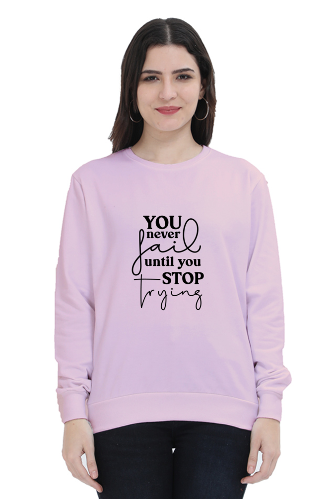 Sweatshirt For Women and Girl's Light Baby Pink