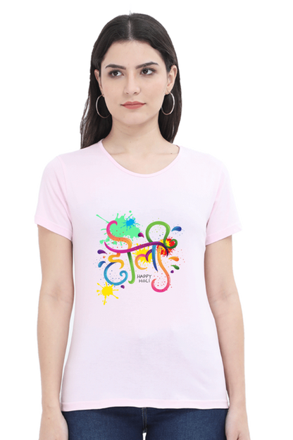 Holi: Hindi Celebration Tee Light Baby Pink