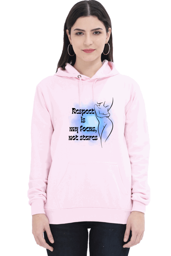 "Elegance Unveiled" Unisex Hooded Sweatshirt for Girls and Women Light Baby Pink