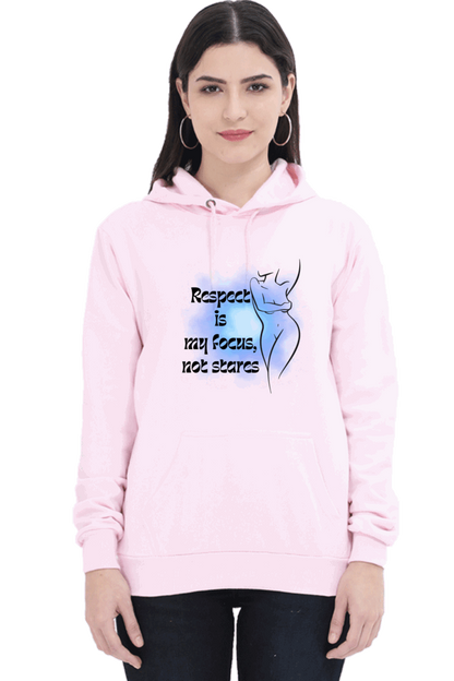 "Elegance Unveiled" Unisex Hooded Sweatshirt for Girls and Women Light Baby Pink