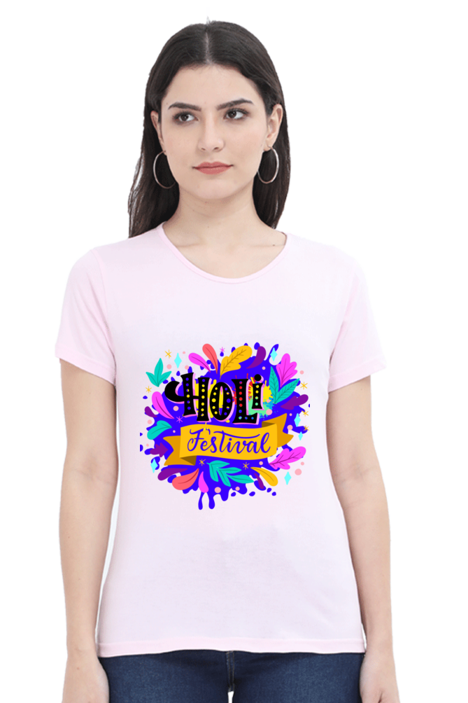 Hues of Holi: Festival Tee Light Baby Pink