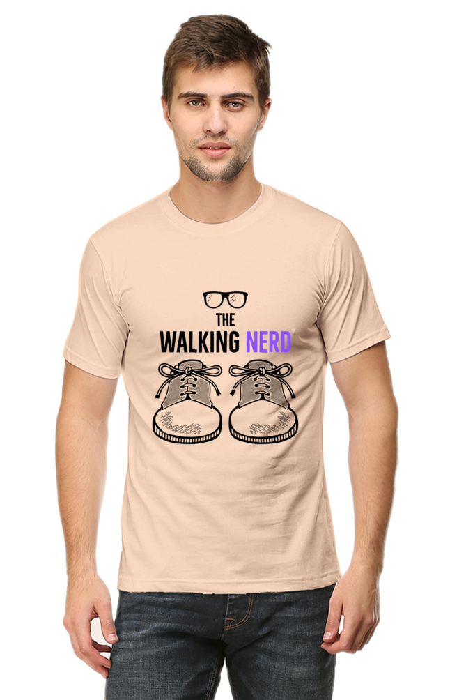 The Walking Nerd' Men's T-Shirt Peach