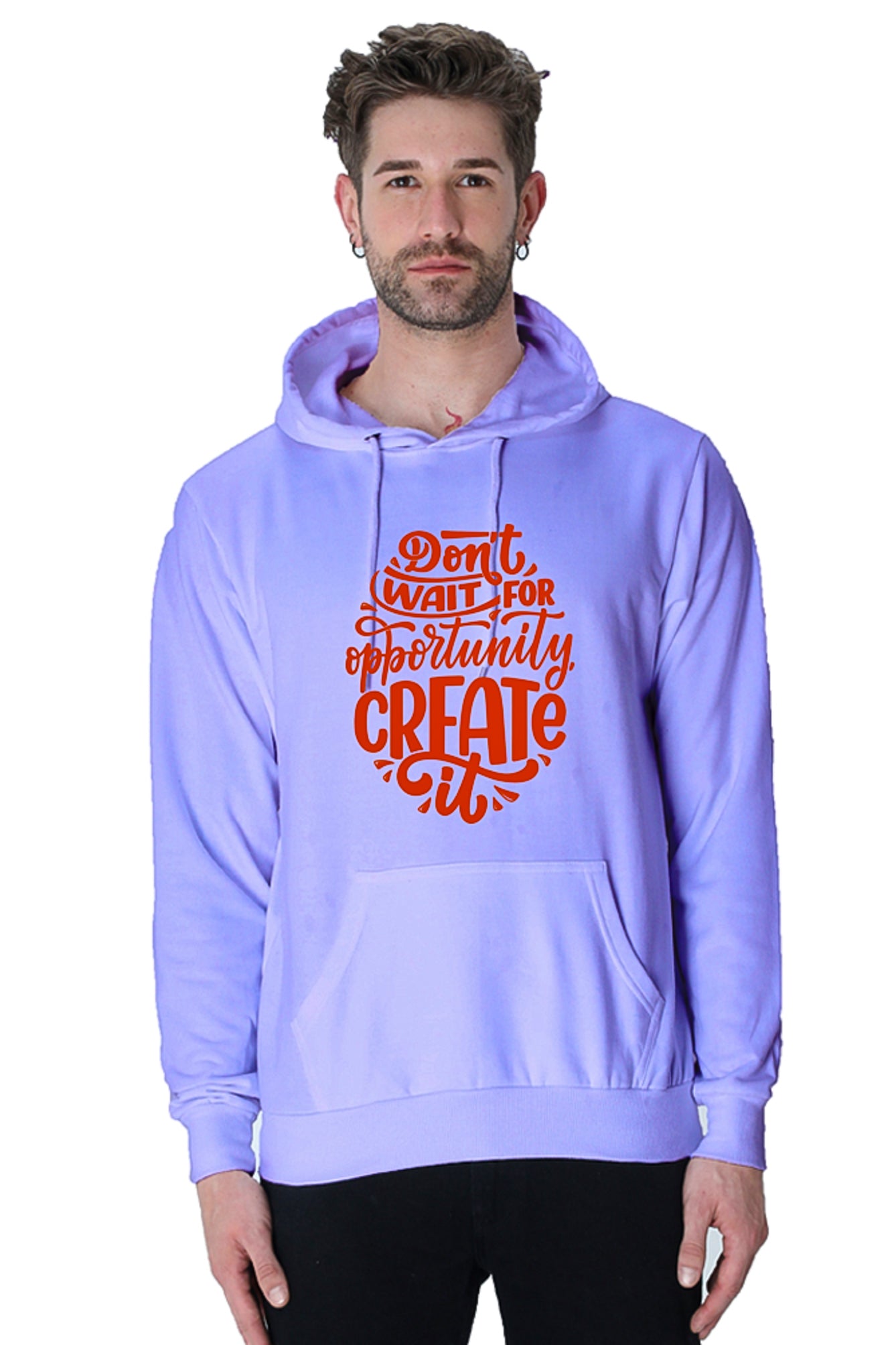 Hoodie Sweatshirt - Dont Wait For Opportunity Create red print