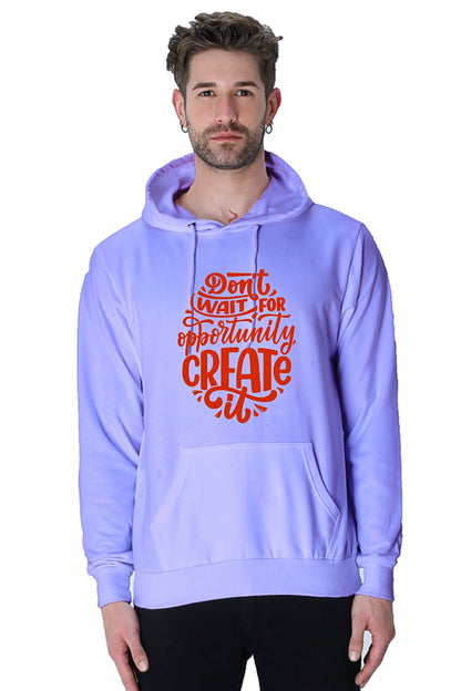 Hoodie Sweatshirt - Dont Wait For Opportunity Create red print