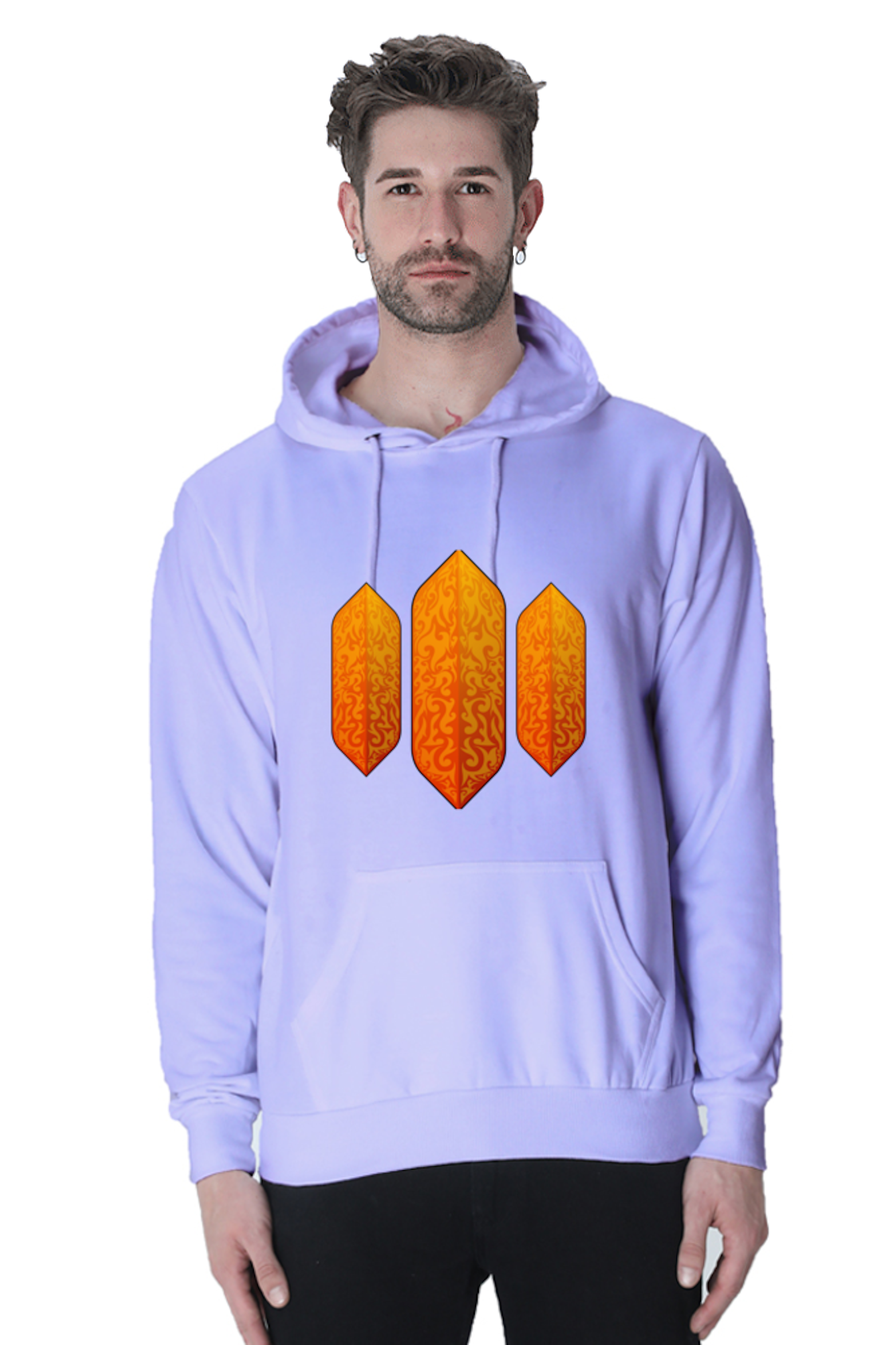 Hoodie Sweatshirt - 3 block design