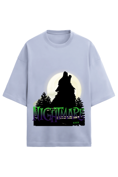 Nightmare Men's Oversized T Shirts Lavender