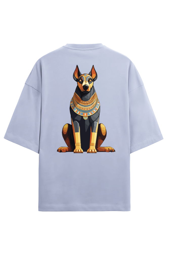 Dog Print Men's Oversized T Shirts Lavender