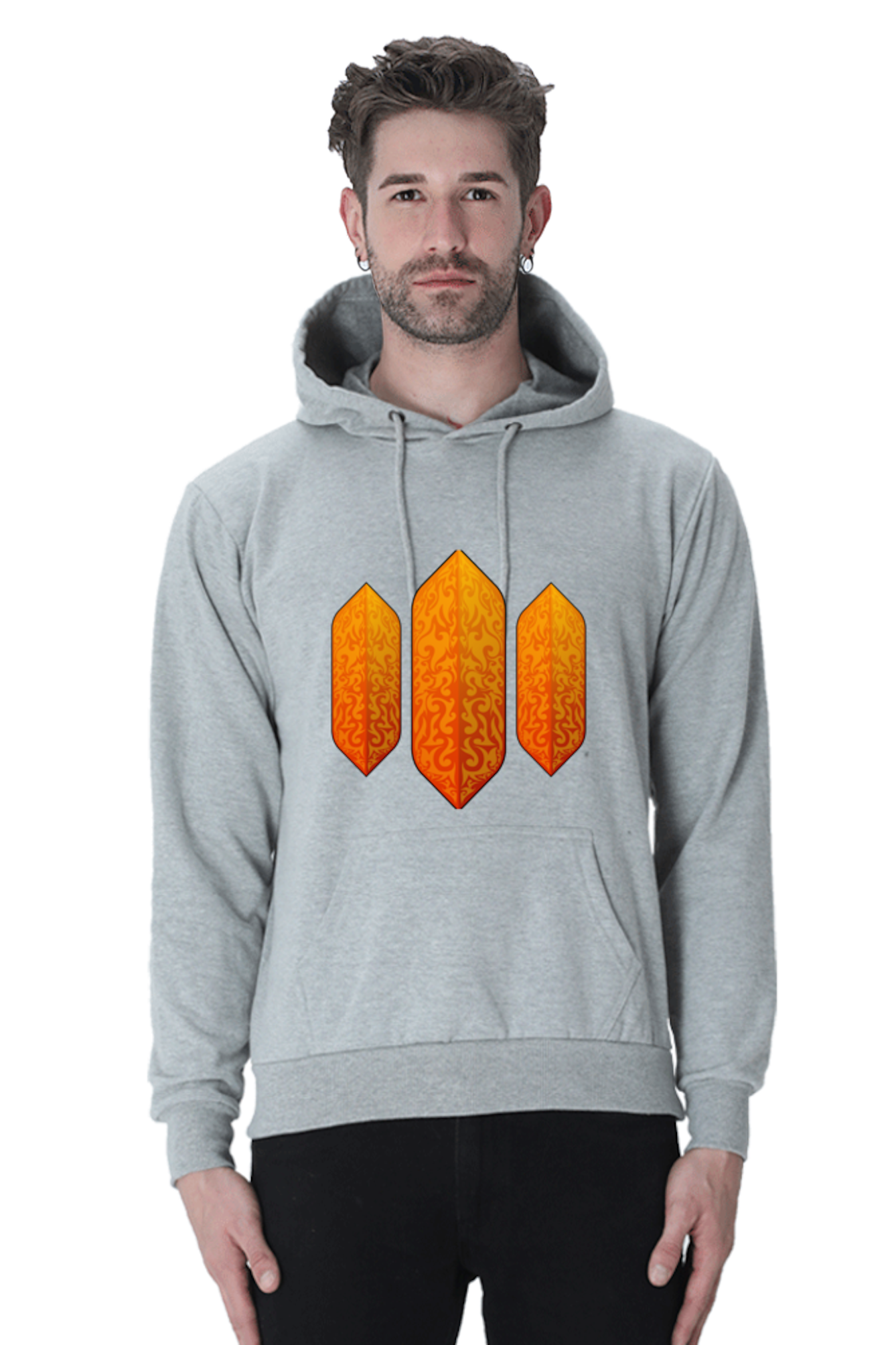 Hoodie Sweatshirt - 3 block design