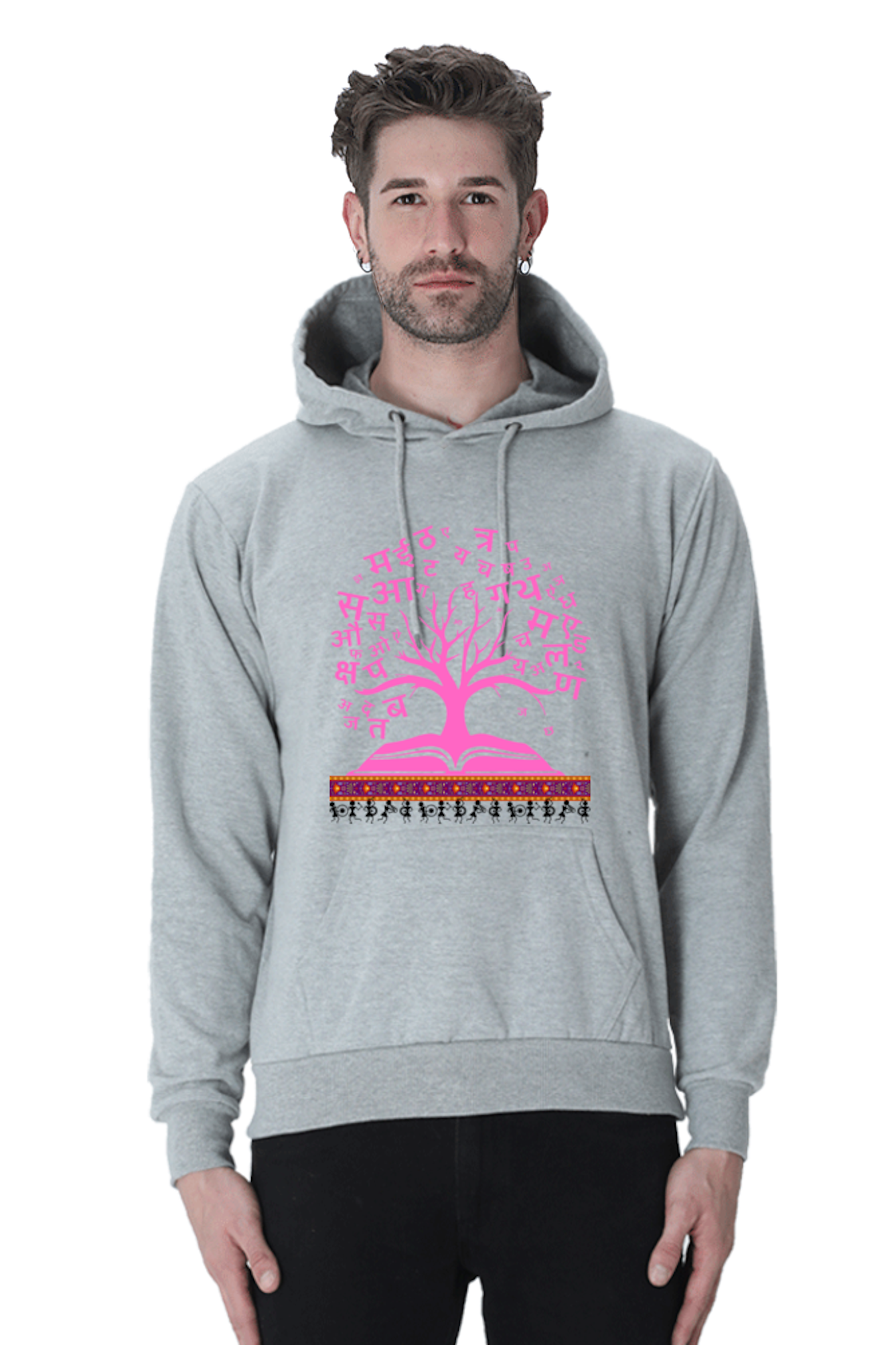 Hoodie Sweatshirt - Hindi Tree Indian Tribal art