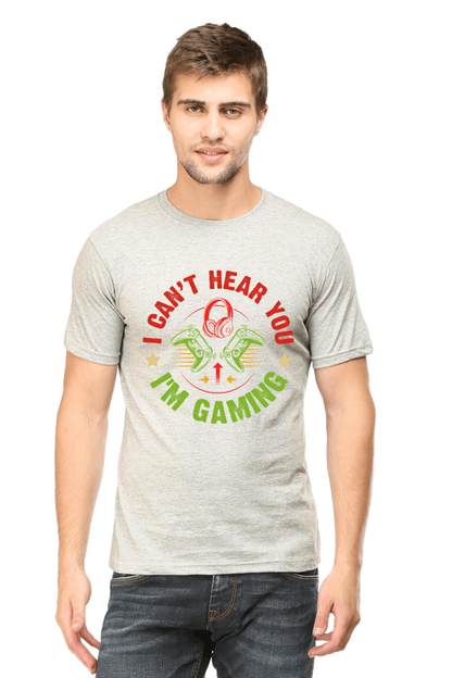 I Cant Hear You I Am Gaming - Men's T Shirt Grey Melange