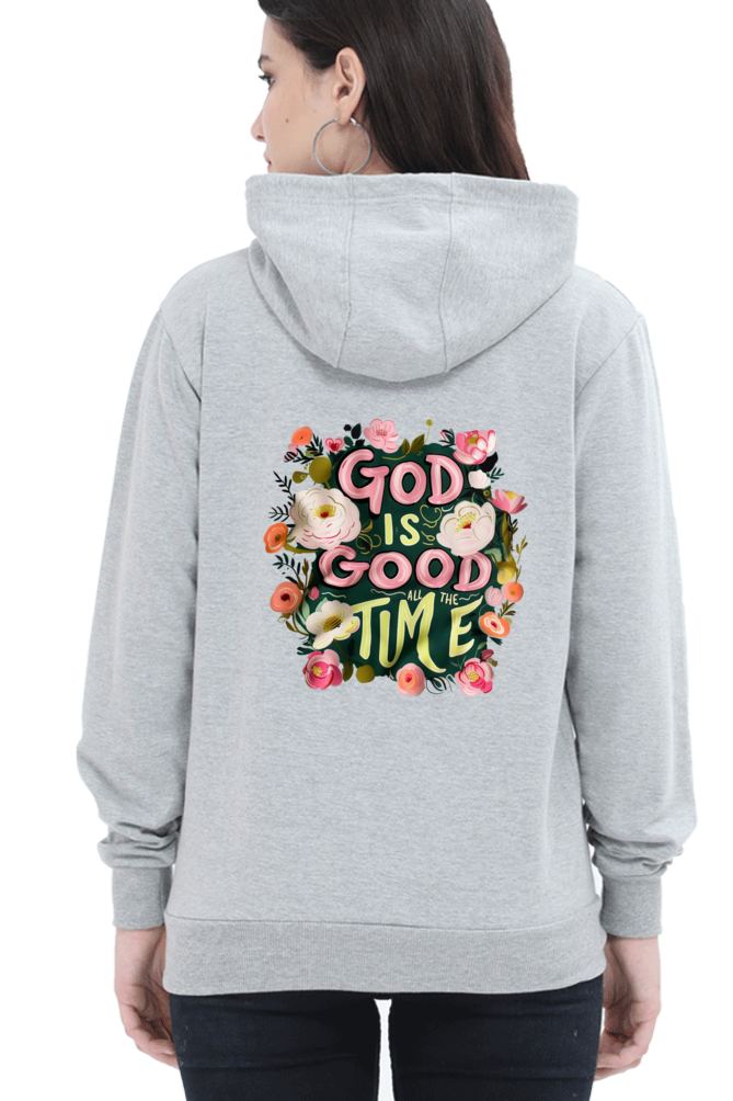 Girls & Women Hoodie Grey Melange