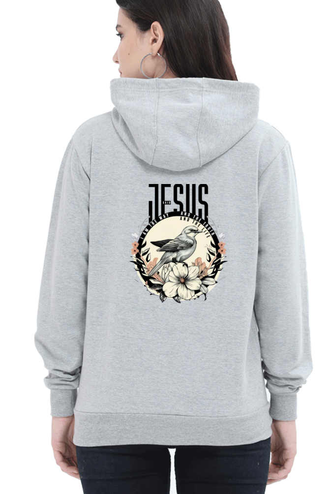 Girls & Women Hoodie Grey Melange