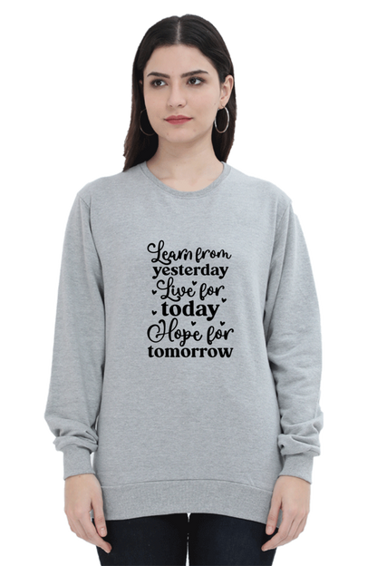 Sweatshirt For Women and Girl's Grey Melange