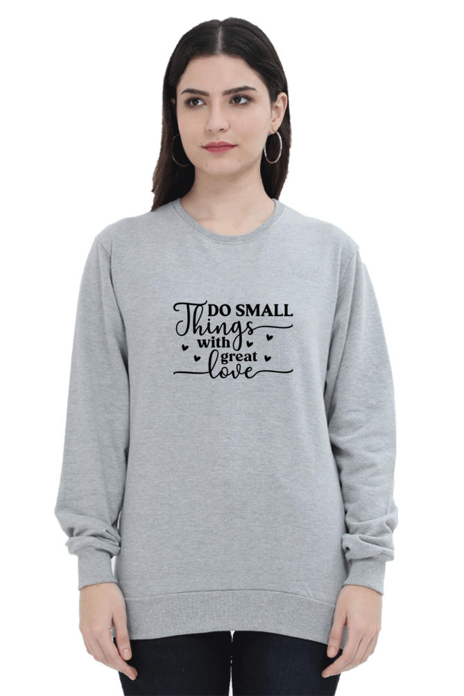 Women and Girl's Sweatshirt Grey Melange