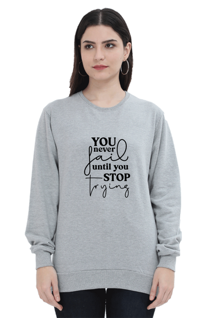 Sweatshirt For Women and Girl's Grey Melange