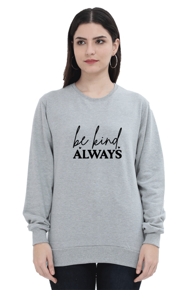 Sweatshirt For Women and Girl's Grey Melange