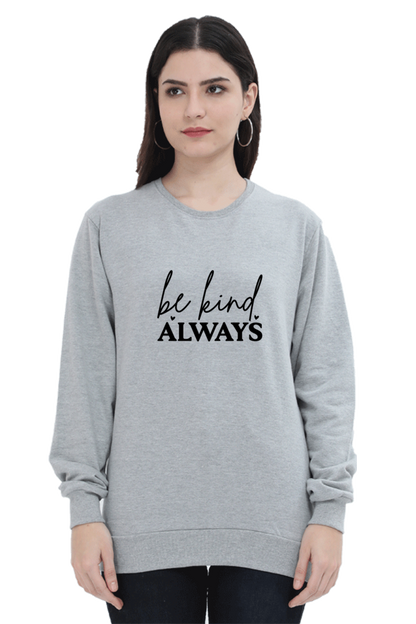 Sweatshirt For Women and Girl's Grey Melange