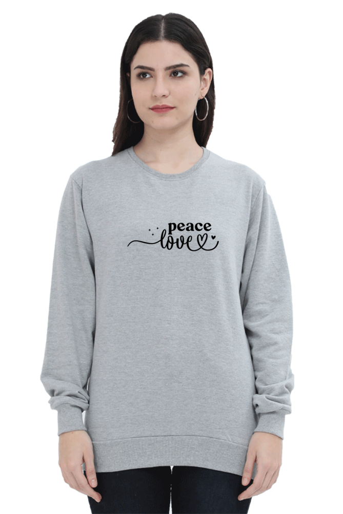 Women and Girl's Sweatshirt Grey Melange