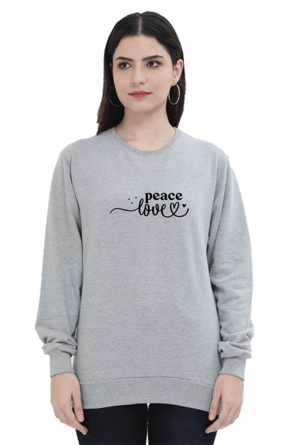 Women and Girl's Sweatshirt Grey Melange