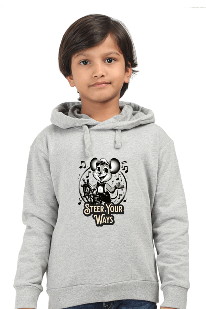 Boy's Hoodie Grey Melange