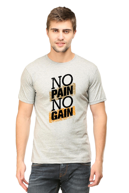 No Pain No Gain Gain Men's T Shirt Grey Melange