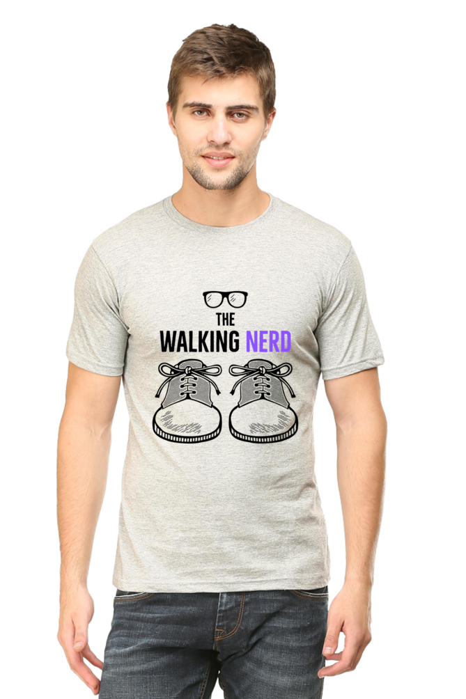 The Walking Nerd' Men's T-Shirt Grey Melange