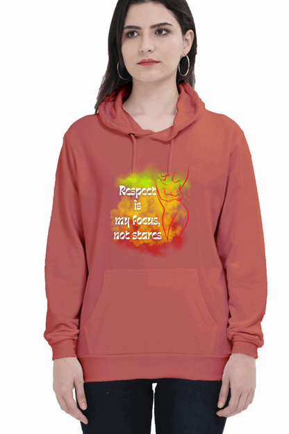 "Elegance Unveiled" Unisex Hooded sweatshirt for Girls and Women Coral