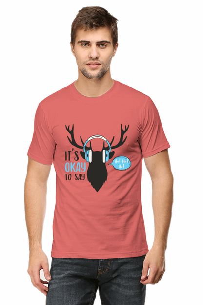 Its Ok To Say Men's T Shirt Coral