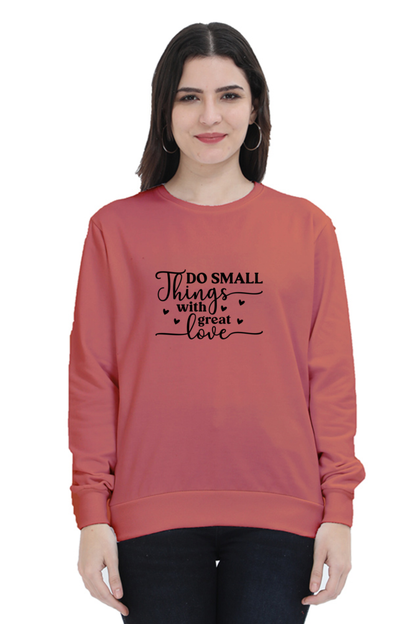 Women and Girl's Sweatshirt Coral