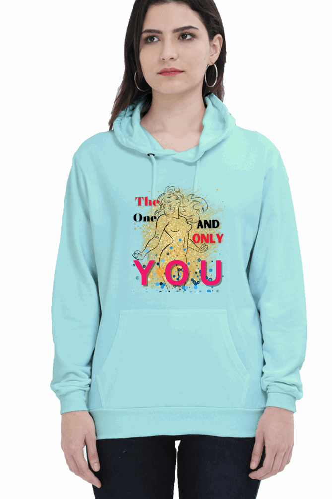 "Radiance Unleashed" Unisex Hoodie Sweatshirt for Women and Girls Mint