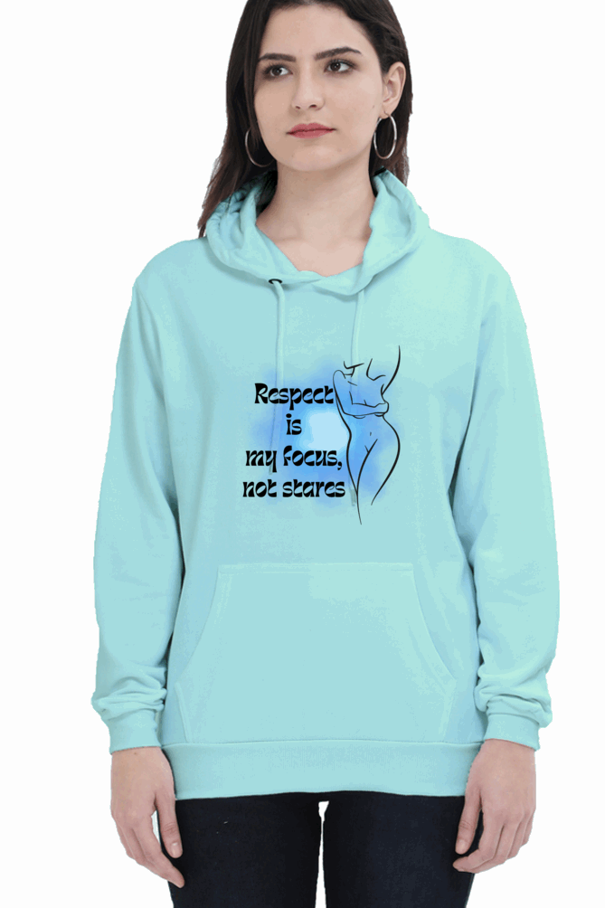 "Elegance Unveiled" Unisex Hooded Sweatshirt for Girls and Women Mint