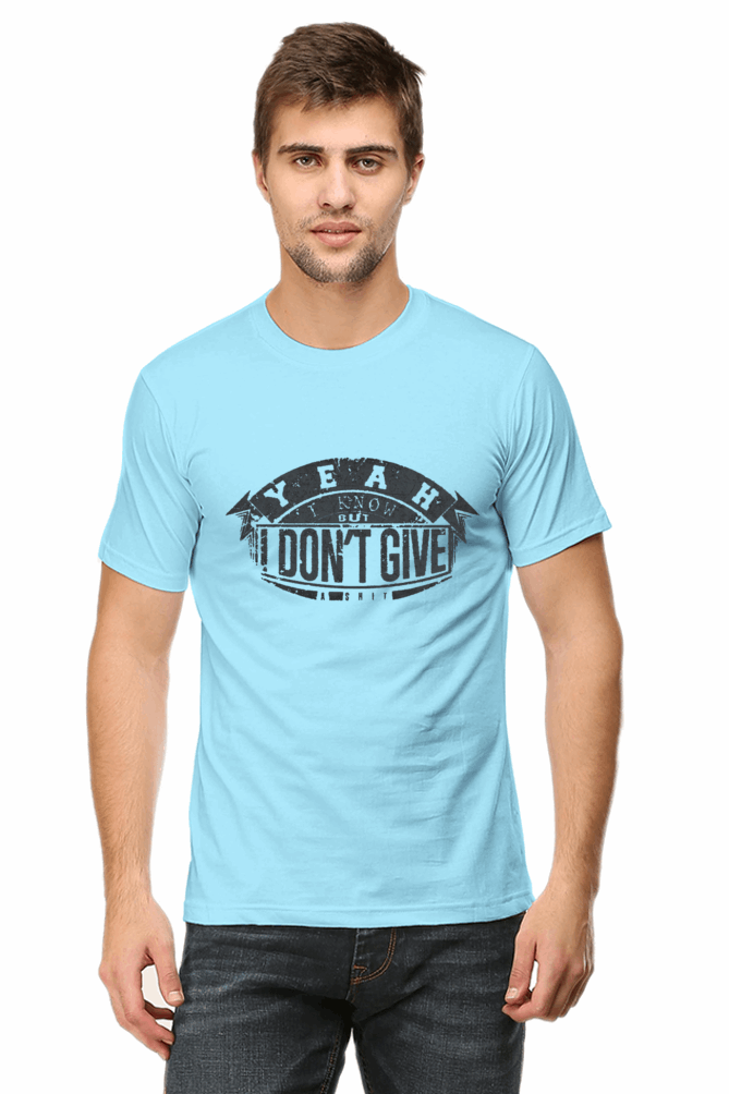 I Don't Give Men's T Shirts Baby Blue