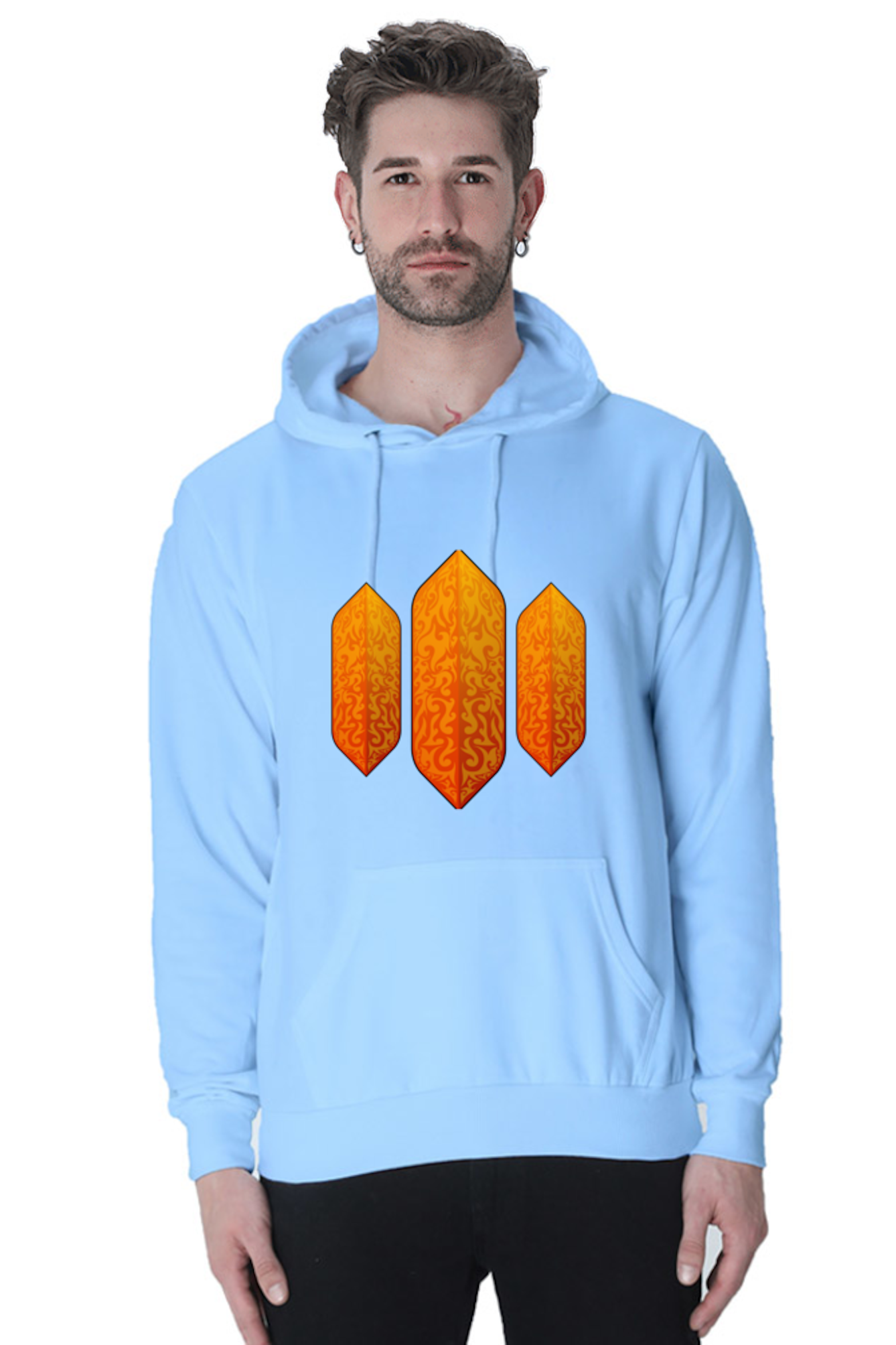 Hoodie Sweatshirt - 3 block design