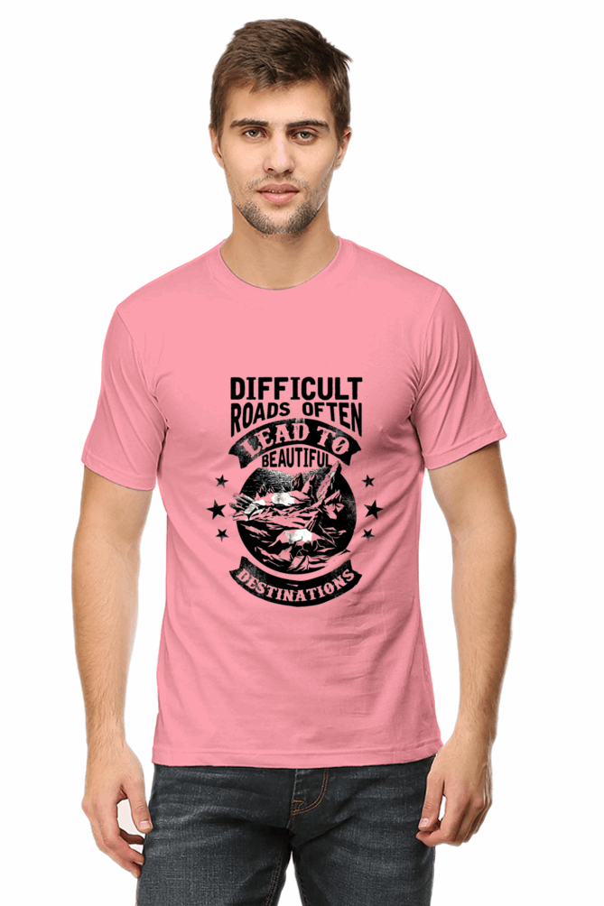 Difficult Roads Men's T Shirts Flamingo